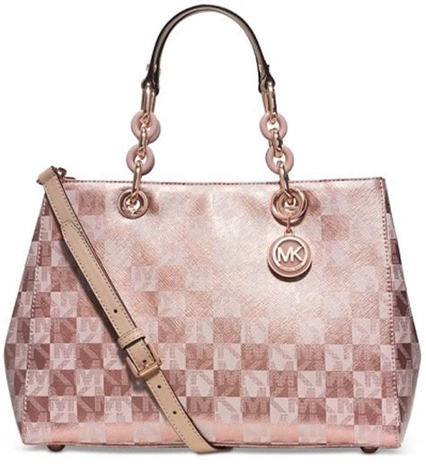 michael kors cindy rose gold|Women's Rose Gold Designer Handbags .